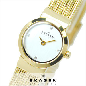 Skagen Classic Gold Tone Mesh Band Women's Watch